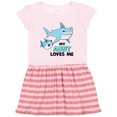 thumbnail image 1 of Inktastic My Aunt Loves Me with Cute Sharks Gift Toddler Girl Dress, 1 of 4