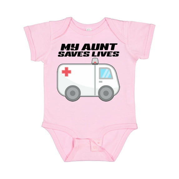 Inktastic My Aunt Saves Lives Ambulance Boys or Girls Baby Bodysuit
