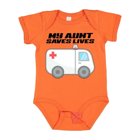Inktastic My Aunt Saves Lives Ambulance Boys or Girls Baby Bodysuit