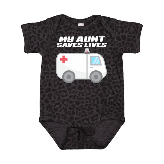 Inktastic My Aunt Saves Lives Ambulance Boys or Girls Baby Bodysuit