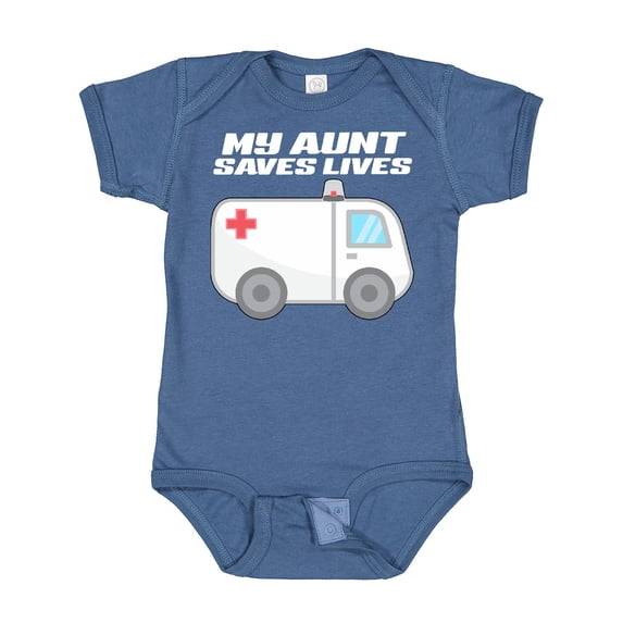 Inktastic My Aunt Saves Lives Ambulance Boys or Girls Baby Bodysuit