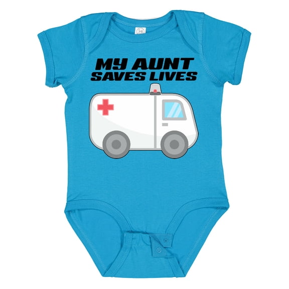 Inktastic My Aunt Saves Lives Ambulance Boys or Girls Baby Bodysuit