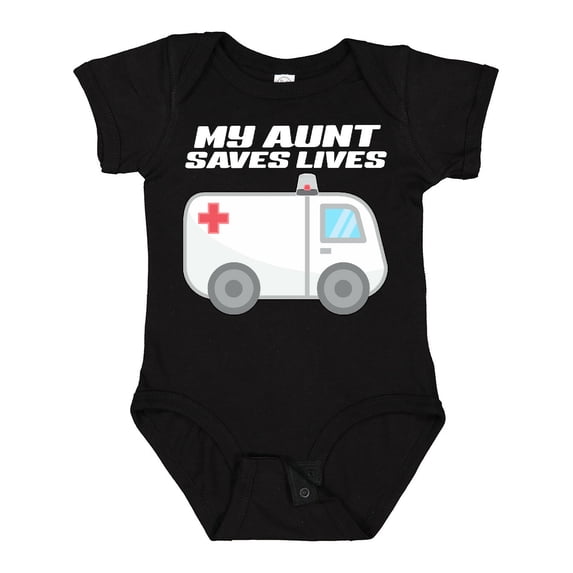 Inktastic My Aunt Saves Lives Ambulance Boys or Girls Baby Bodysuit