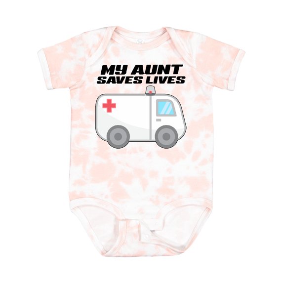 Inktastic My Aunt Saves Lives Ambulance Boys or Girls Baby Bodysuit