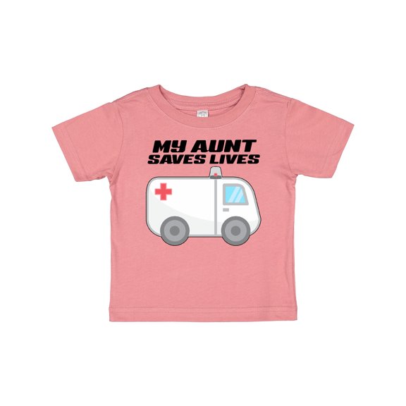 Inktastic My Aunt Saves Lives- Ambulance Boys or Girls Baby T-Shirt