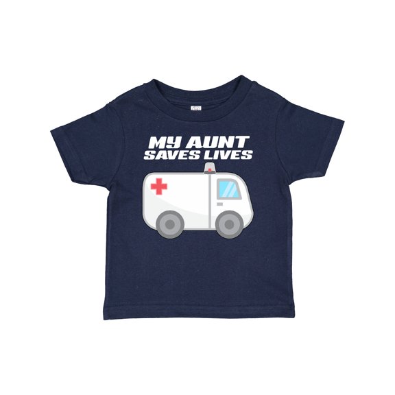 Inktastic My Aunt Saves Lives- Ambulance Boys or Girls Baby T-Shirt