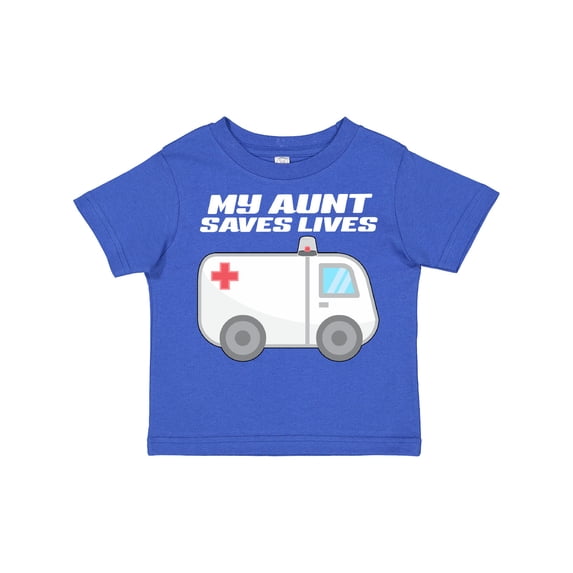 Inktastic My Aunt Saves Lives- Ambulance Boys or Girls Toddler T-Shirt