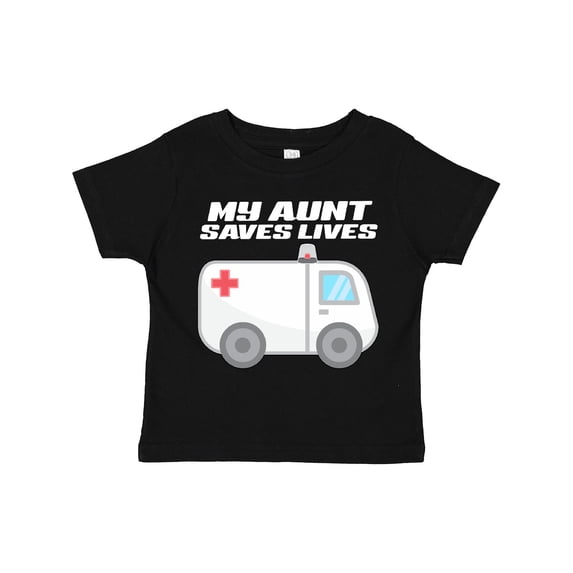 Inktastic My Aunt Saves Lives- Ambulance Boys or Girls Toddler T-Shirt
