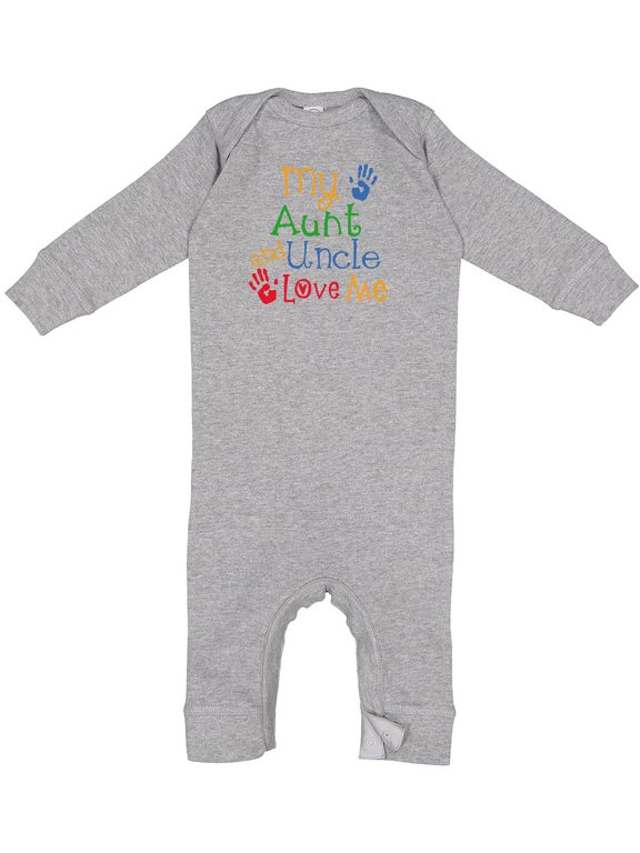 My Aunt and Uncle Love Me Baby Romper Coveralls