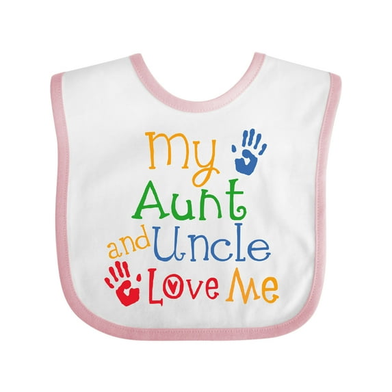 Inktastic My Aunt and Uncle Love Me Boys or Girls Baby Bib