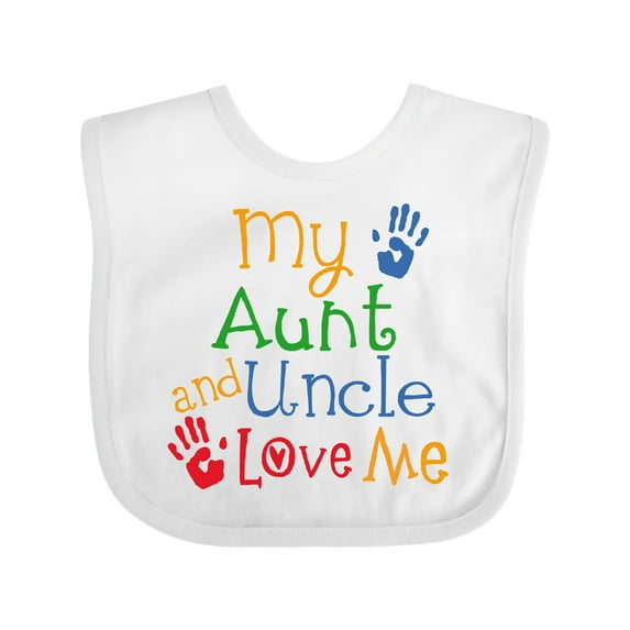 Inktastic My Aunt and Uncle Love Me Boys or Girls Baby Bib