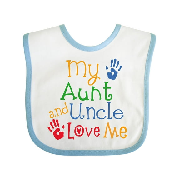 Inktastic My Aunt and Uncle Love Me Boys or Girls Baby Bib