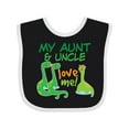 thumbnail image 1 of Inktastic My Aunt and Uncle Love Me Dinosaur Boys Baby Bib, 1 of 4