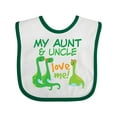 thumbnail image 1 of Inktastic My Aunt and Uncle Love Me Dinosaur Boys Baby Bib, 1 of 4