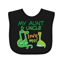 Inktastic My Aunt and Uncle Love Me Dinosaur Boys Baby Bib