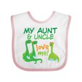 thumbnail image 1 of Inktastic My Aunt and Uncle Love Me Dinosaur Boys Baby Bib, 1 of 4