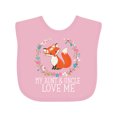 thumbnail image 1 of Inktastic My Aunt and Uncle Love Me Fox for Niece Girls Baby Bib, 1 of 4