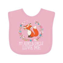 Inktastic My Aunt and Uncle Love Me Fox for Niece Girls Baby Bib