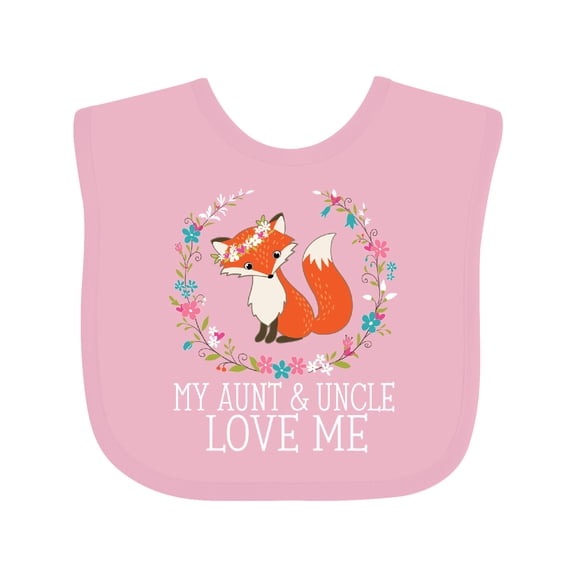 Inktastic My Aunt and Uncle Love Me Fox for Niece Girls Baby Bib