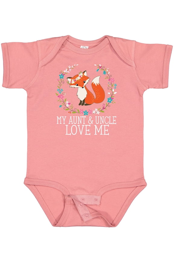 My Aunt and Uncle Love Me Fox for Niece Girls Baby Bodysuit