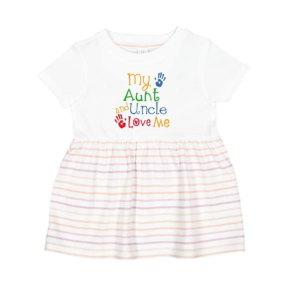 Inktastic My Aunt and Uncle Love Me Girls Baby Dress