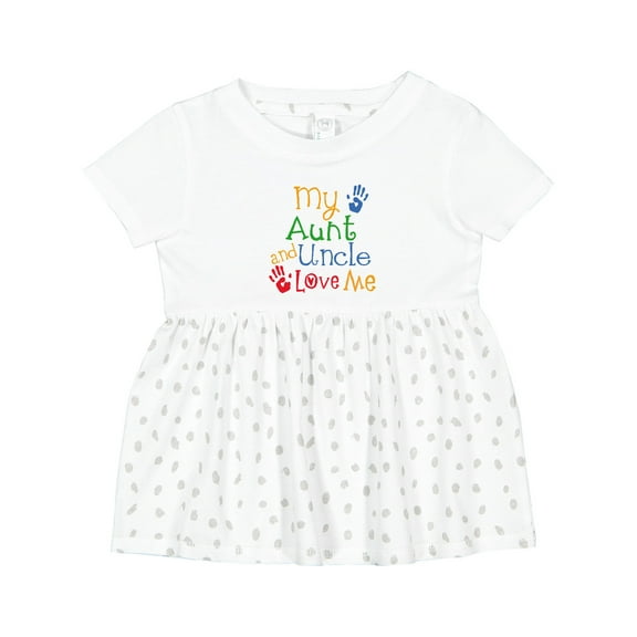 Inktastic My Aunt and Uncle Love Me Girls Baby Dress