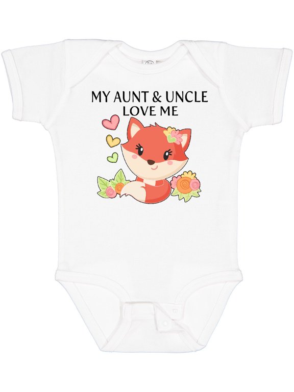My Aunt and Uncle Love Me- Little Fox Boys or Girls Baby Bodysuit