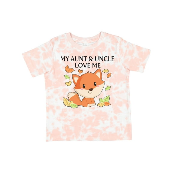 Inktastic My Aunt and Uncle Love Me Little Fox Boys or Girls Toddler T-Shirt