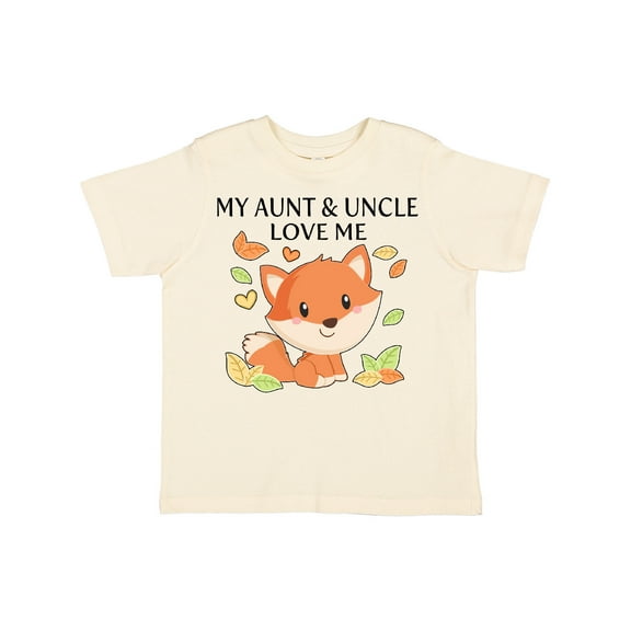 Inktastic My Aunt and Uncle Love Me Little Fox Boys or Girls Toddler T-Shirt