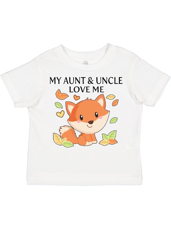 My Aunt and Uncle Love Me Little Fox Boys or Girls Toddler T-Shirt