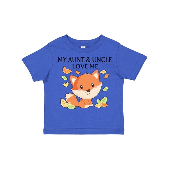 Inktastic My Aunt and Uncle Love Me Little Fox Boys or Girls Toddler T-Shirt