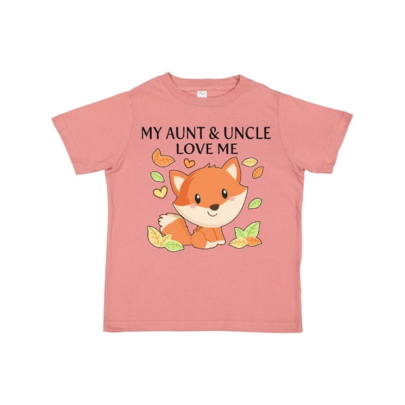 Inktastic My Aunt and Uncle Love Me Little Fox Boys or Girls Toddler T-Shirt