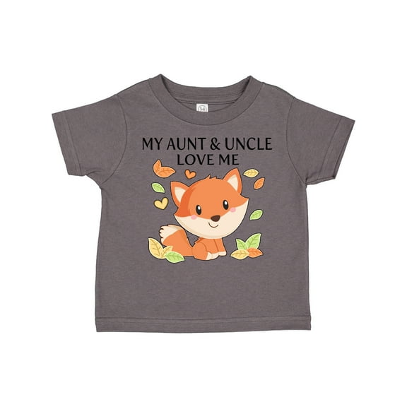 Inktastic My Aunt and Uncle Love Me Little Fox Boys or Girls Toddler T-Shirt