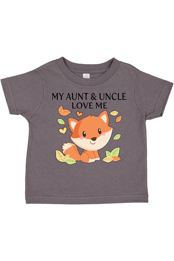 My Aunt and Uncle Love Me Little Fox Boys or Girls Toddler T-Shirt