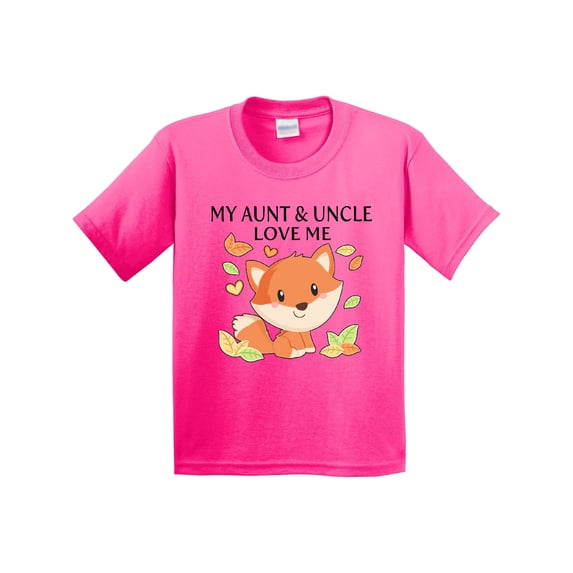 Inktastic My Aunt and Uncle Love Me Little Fox Youth T-Shirt