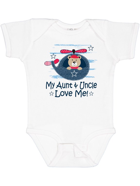 My Aunt and Uncle Love Me Nephew Bear Boys Baby Bodysuit
