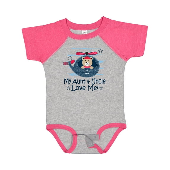 Inktastic My Aunt and Uncle Love Me Nephew Bear Boys Baby Bodysuit
