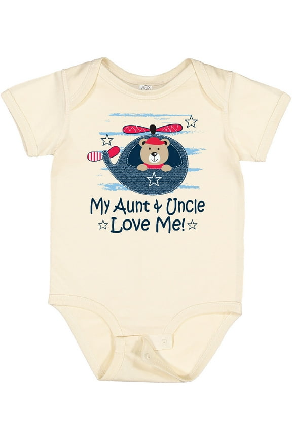 My Aunt and Uncle Love Me Nephew Bear Boys Baby Bodysuit