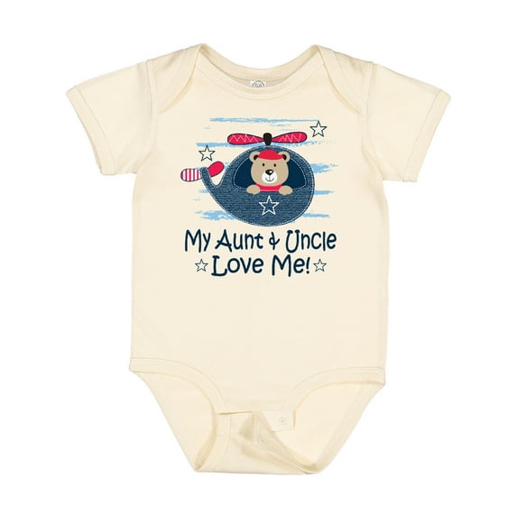Inktastic My Aunt and Uncle Love Me Nephew Bear Boys Baby Bodysuit