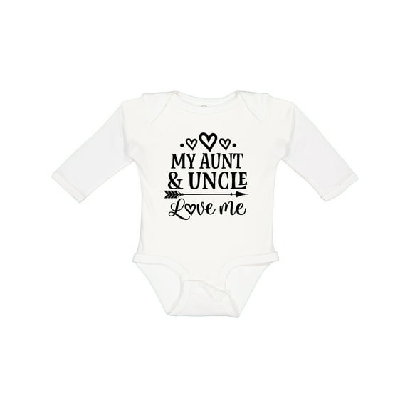 Inktastic My Aunt and Uncle Love Me Niece Boys or Girls Long Sleeve Baby Bodysuit
