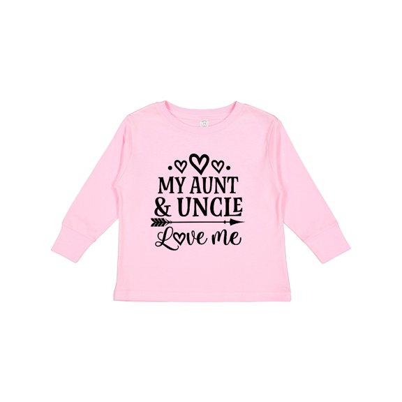 Inktastic My Aunt and Uncle Love Me Niece Gift Boys or Girls Long Sleeve Toddler T-Shirt