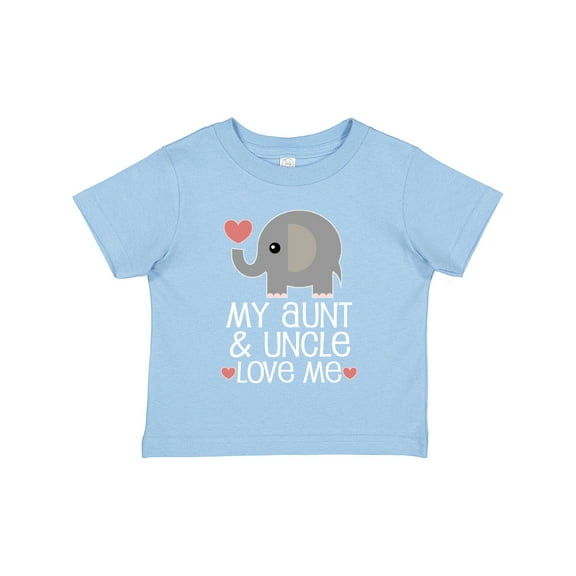 Inktastic My Aunt and Uncle Love Me Niece Nephew Elephant Boys or Girls Toddler T-Shirt
