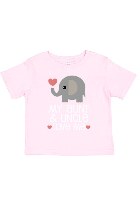 My Aunt and Uncle Love Me Niece Nephew Elephant Boys or Girls Toddler T-Shirt