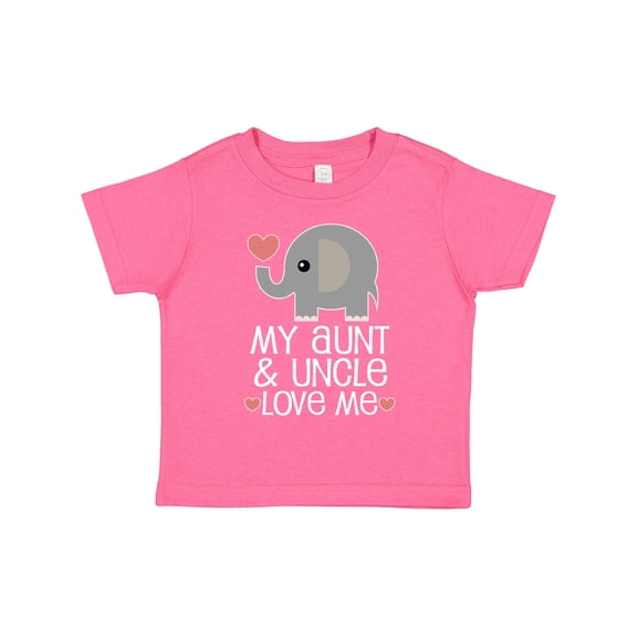 Inktastic My Aunt and Uncle Love Me Niece Nephew Elephant Boys or Girls Toddler T-Shirt