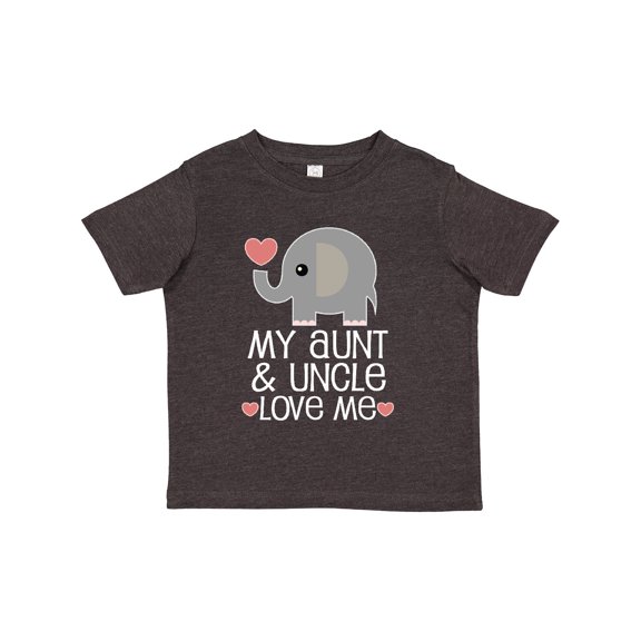 Inktastic My Aunt and Uncle Love Me Niece Nephew Elephant Boys or Girls Toddler T-Shirt