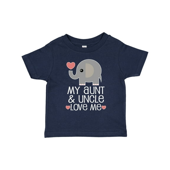 Inktastic My Aunt and Uncle Love Me Niece Nephew Elephant Boys or Girls Toddler T-Shirt