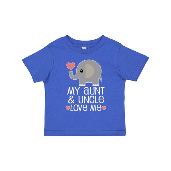 Inktastic My Aunt and Uncle Love Me Niece Nephew Elephant Boys or Girls Toddler T-Shirt