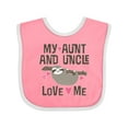 thumbnail image 1 of Inktastic My Aunt and Uncle Love Me Sloth Girls Baby Bib, 1 of 4
