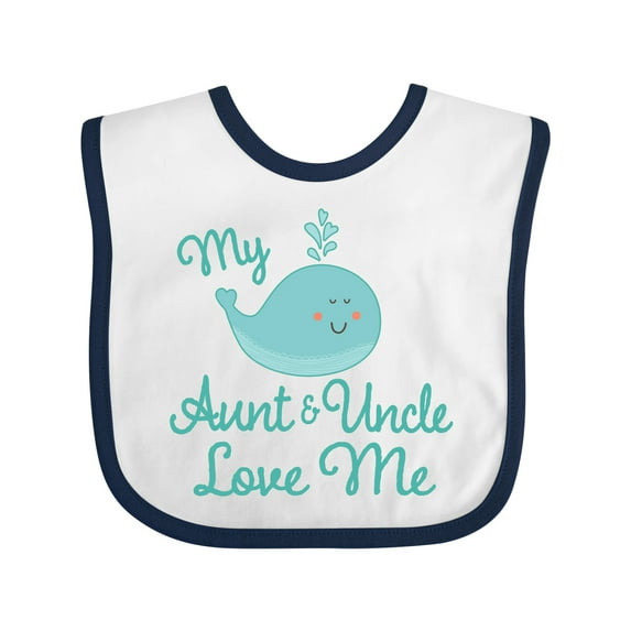 Inktastic My Aunt and Uncle Love Me Whale Boys or Girls Baby Bib