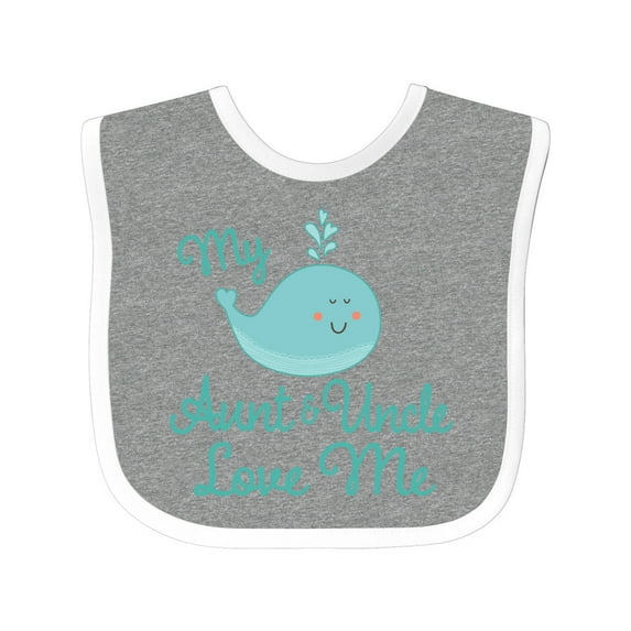 Inktastic My Aunt and Uncle Love Me Whale Boys or Girls Baby Bib